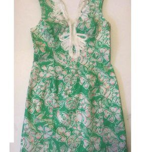 Lilly Pulitzer Green & White Dress Size 4